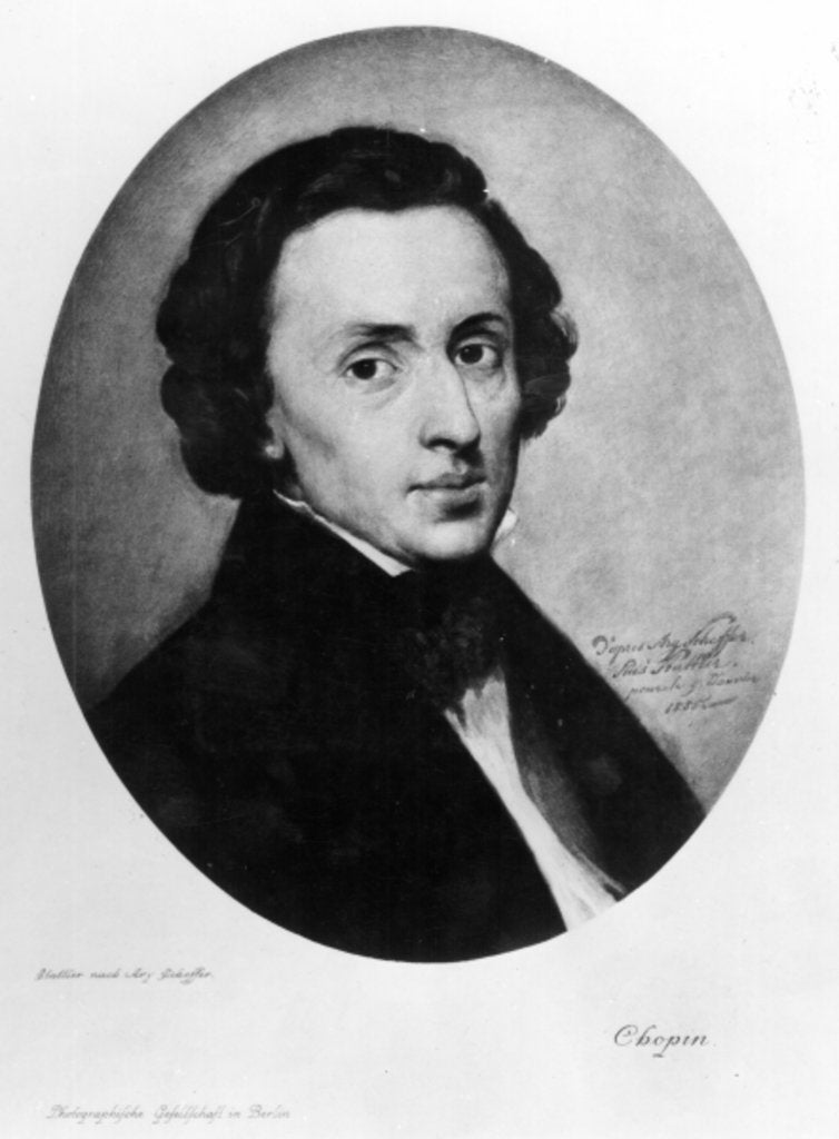 Detail of Chopin, 1858 by Ary (after) Scheffer