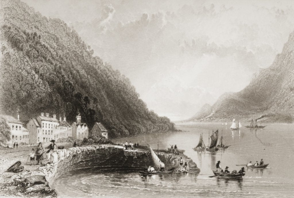 Detail of Rosstrevor Pier, County Down by William Henry Bartlett