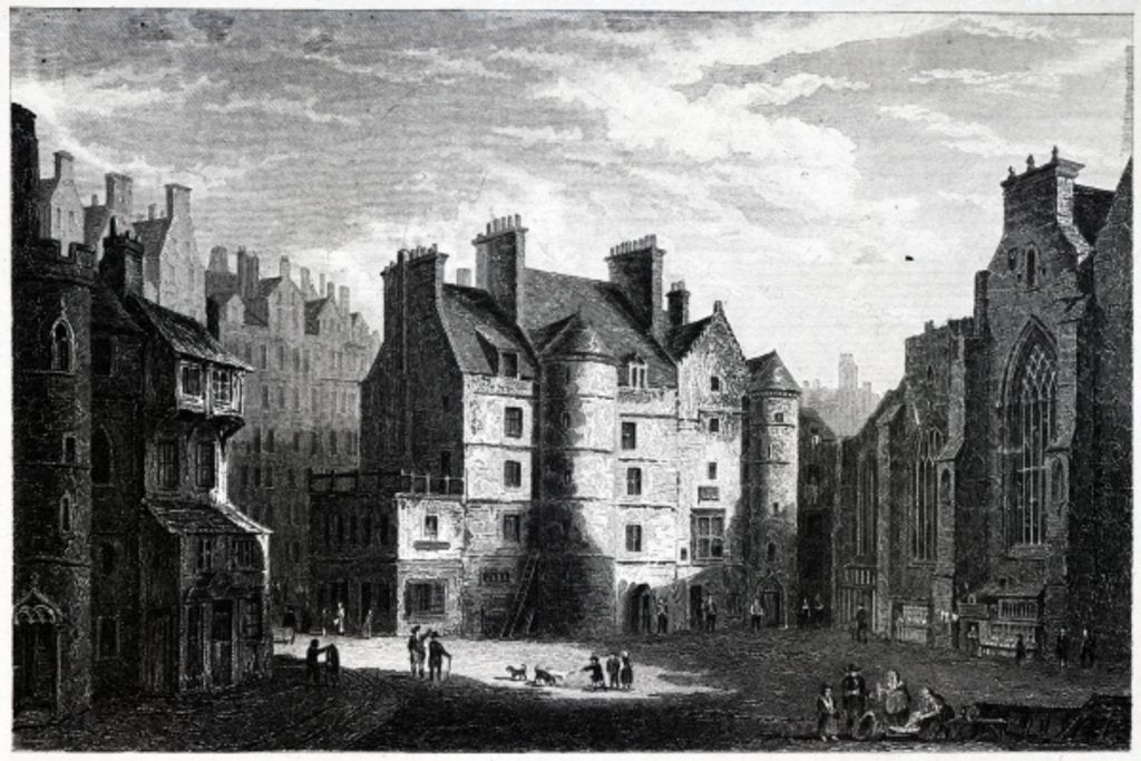 Detail of Old Tolbooth, Edinburgh by Alexander (after) Nasmyth