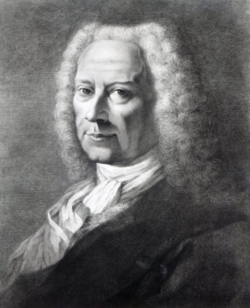 Detail of Francesco Scipione, marchese di Maffei, etched by Marco Pitteri by Francesco Lorenzi