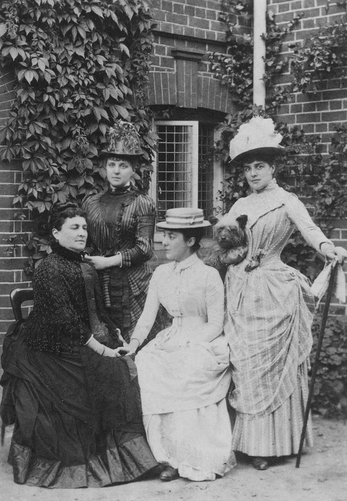Detail of Jennie Jerome, later Lady Randolph Churchill, with her mother and sisters by English Photographer
