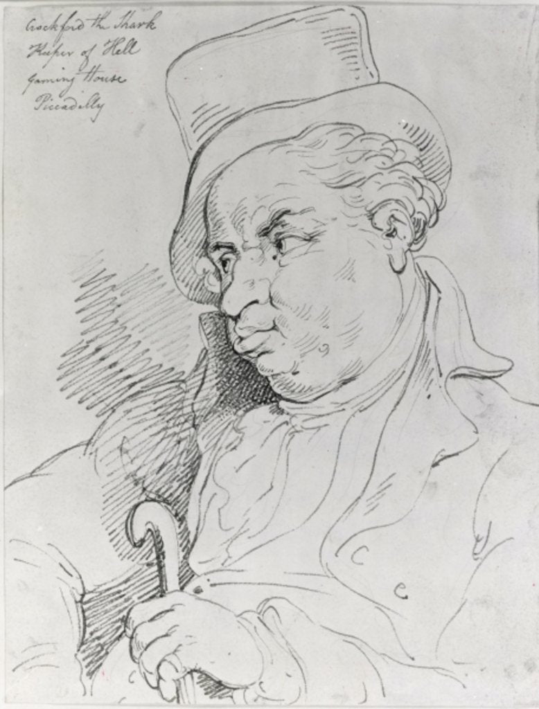 Detail of William Crockford by Thomas Rowlandson