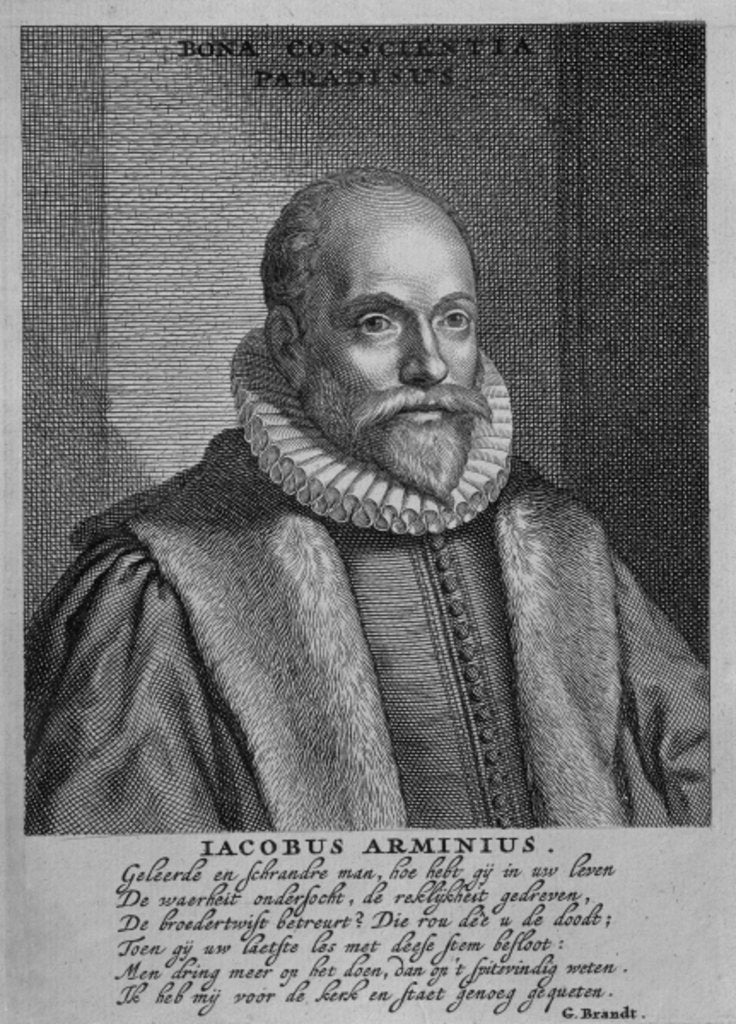 Detail of Jacobus Arminius by Dutch School