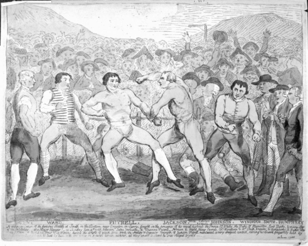 Detail of Boxing match between Thomas Futrell and John Jackson, June 9th 1788 by James Gillray
