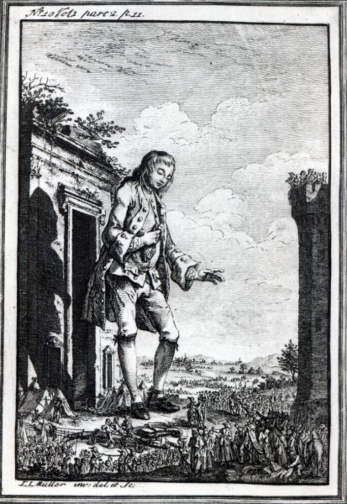 Detail of Gulliver amongst the Lilliputians by Johann Sebastien Muller