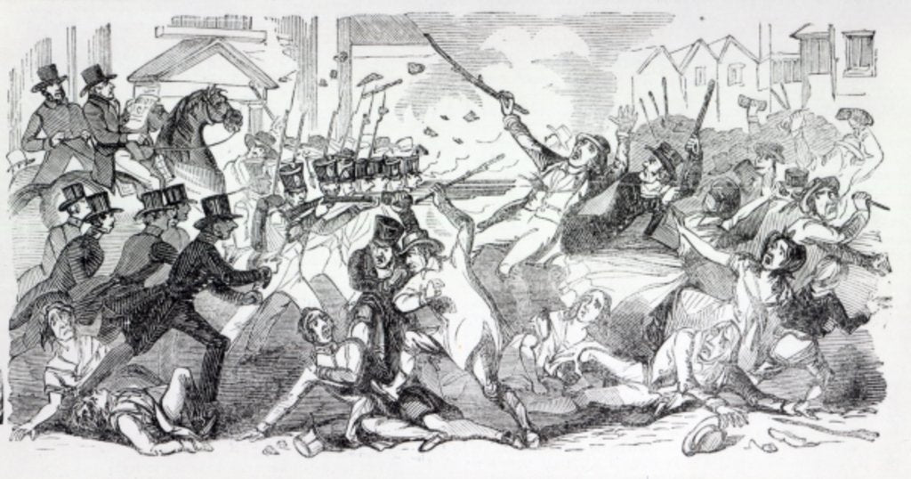 Detail of Plug Plot Riot in Preston by English School