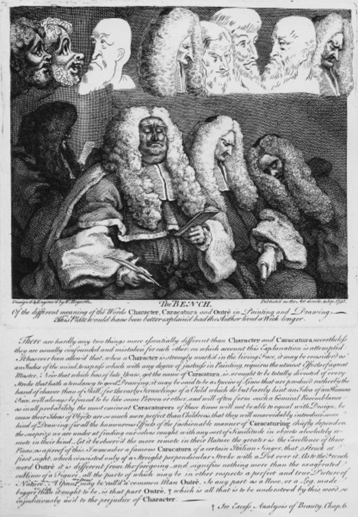 Detail of The Bench, 1758 by William Hogarth