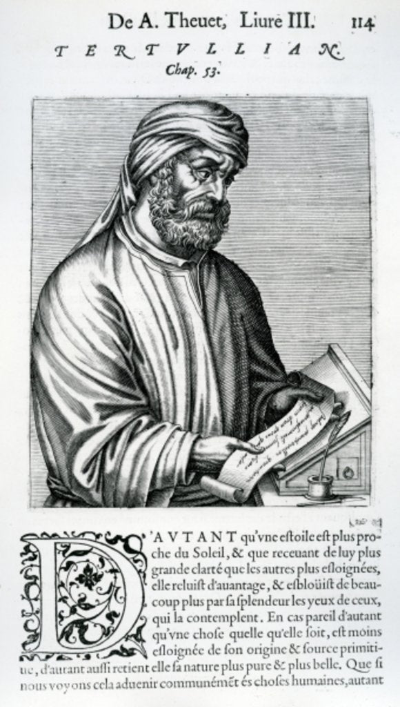 Detail of Tertullian by French School