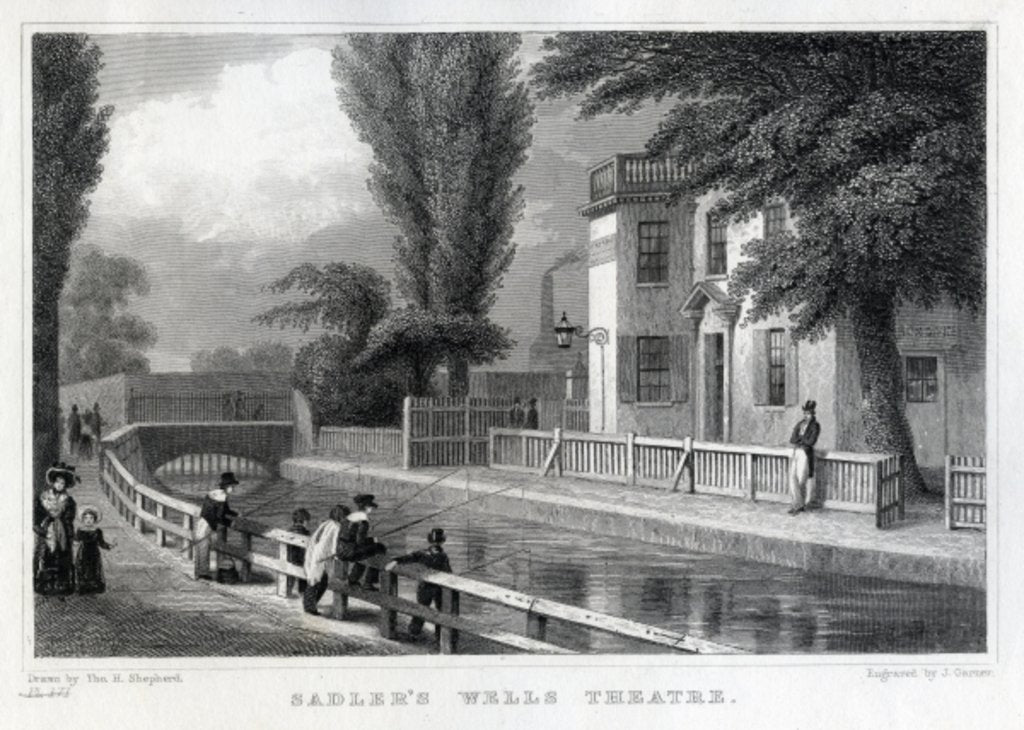 Detail of Sadler's Wells Theatre by Thomas Hosmer Shepherd