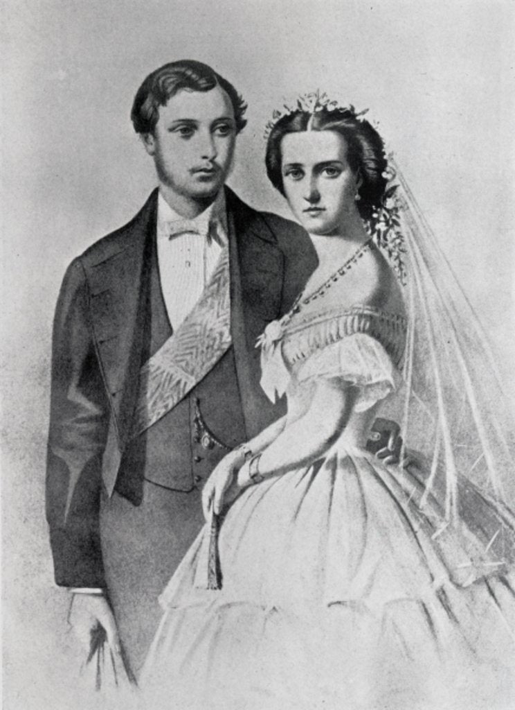Detail of King Edward and Queen Alexandra at the time of their marriage by English School
