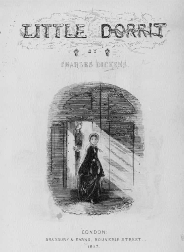 Detail of Frontispiece to 'Little Dorrit' by Charles Dickens, 1857 by Hablot Knight Browne