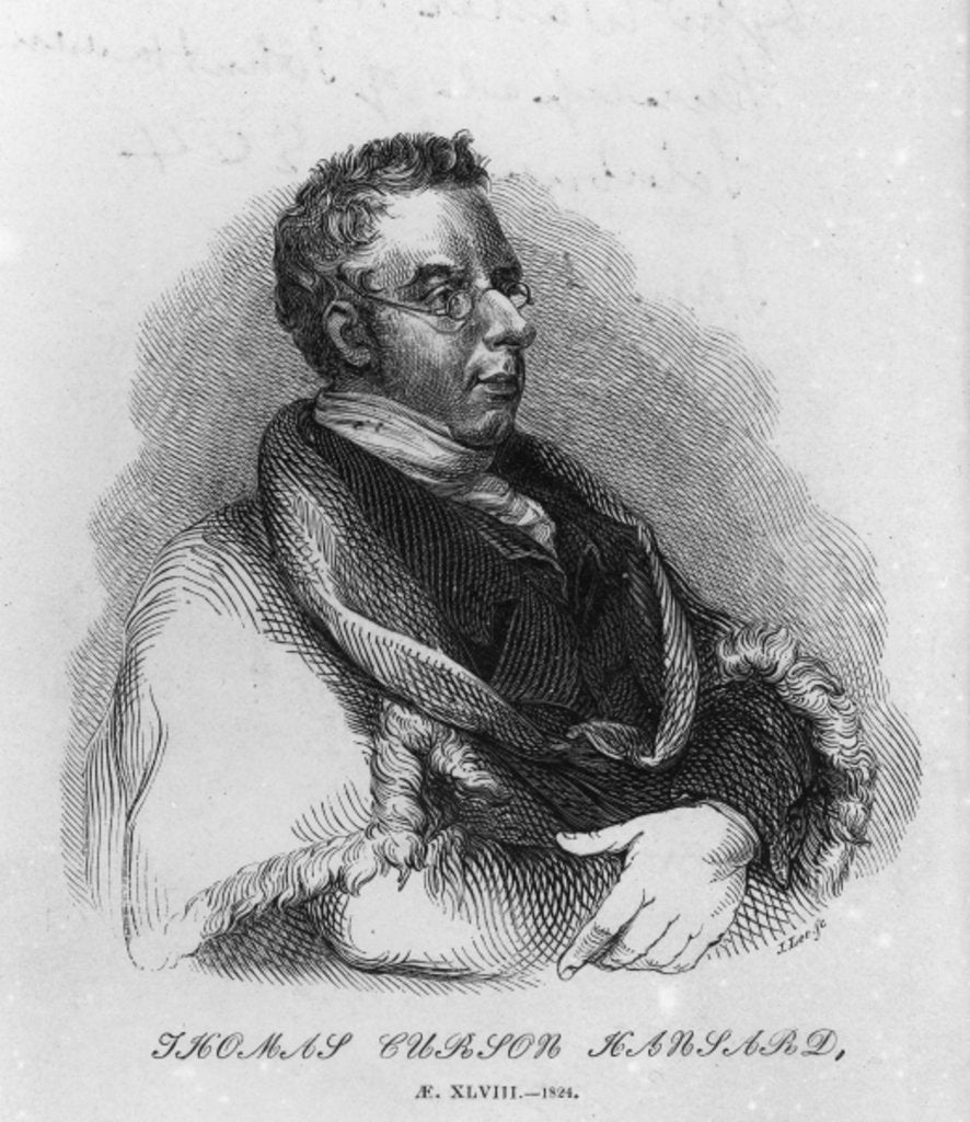 Thomas Curson Hansard, 1824 by English School
