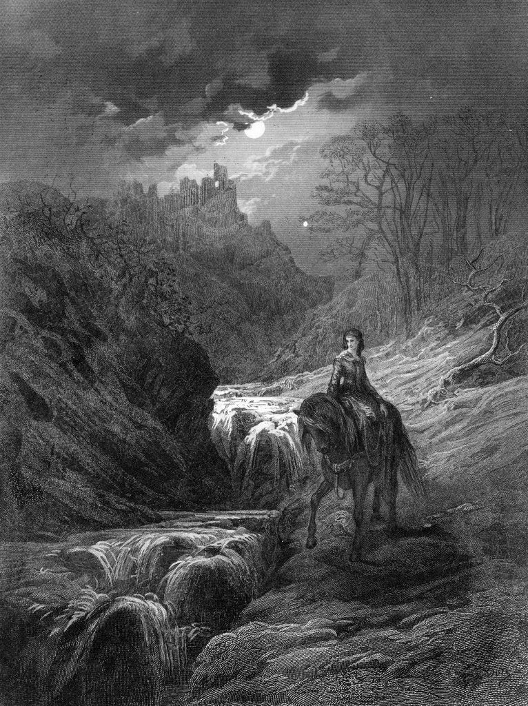 Detail of The Moonlight Ride by Gustave Dore