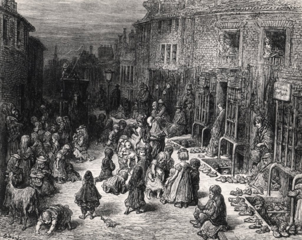 Detail of Dudley Street, Seven Dials by Gustave Dore