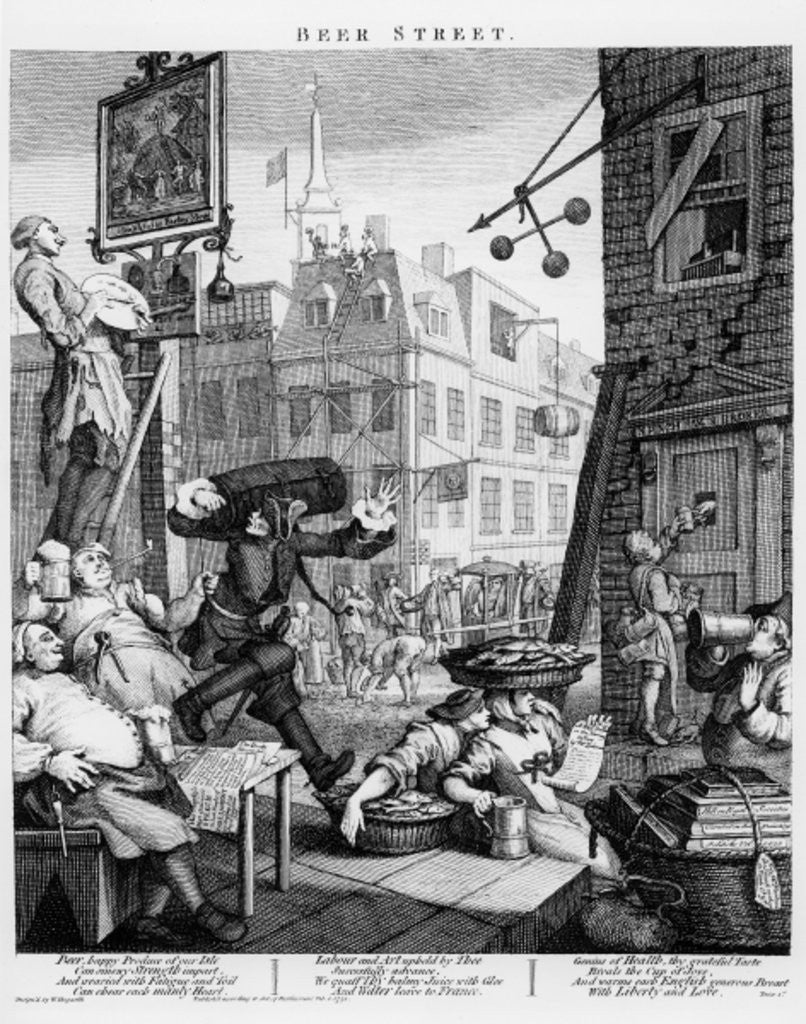Detail of Beer Street by William Hogarth