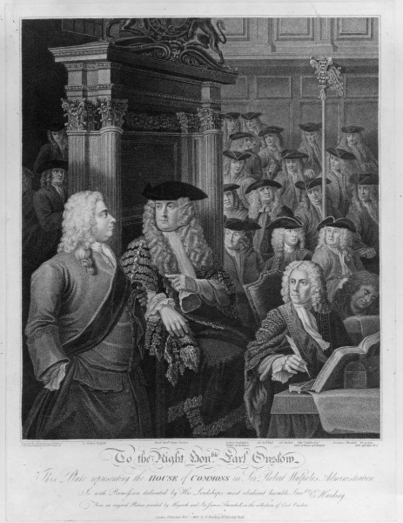 Detail of The House of Commons in Walpole's administration by William Hogarth