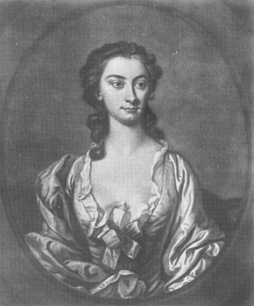 Detail of Portrait of Mrs Cibber, actress and singer, engraved by John Faber, 1746 by Thomas Hudson