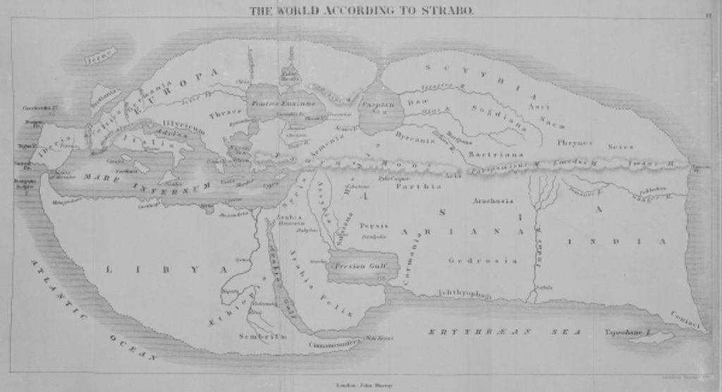 Detail of The World According to Strabo by English School