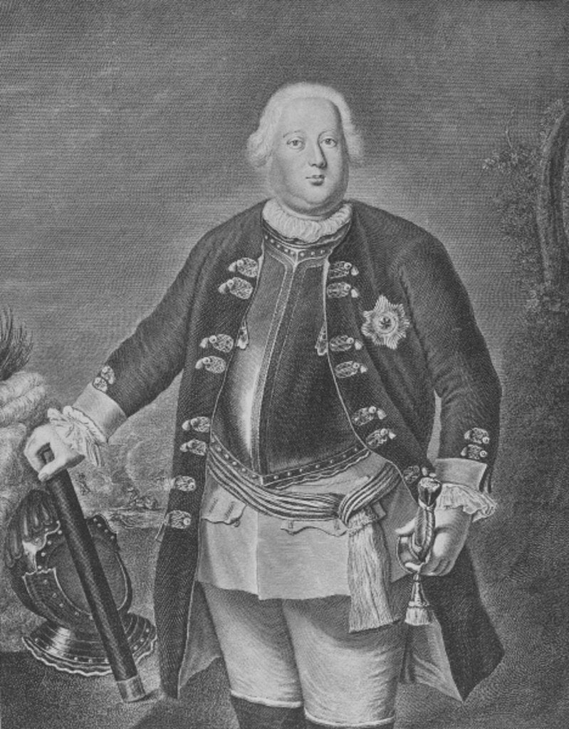 Detail of Friedrich Wilhelm I, King of Prussia by Antoine Pesne
