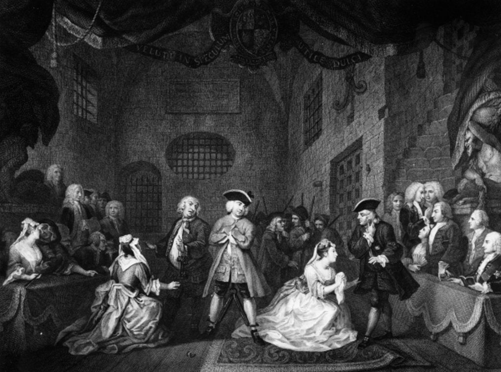 Detail of The Beggar's Opera, Scene III, Act XI, c.1728 by William (after) Hogarth