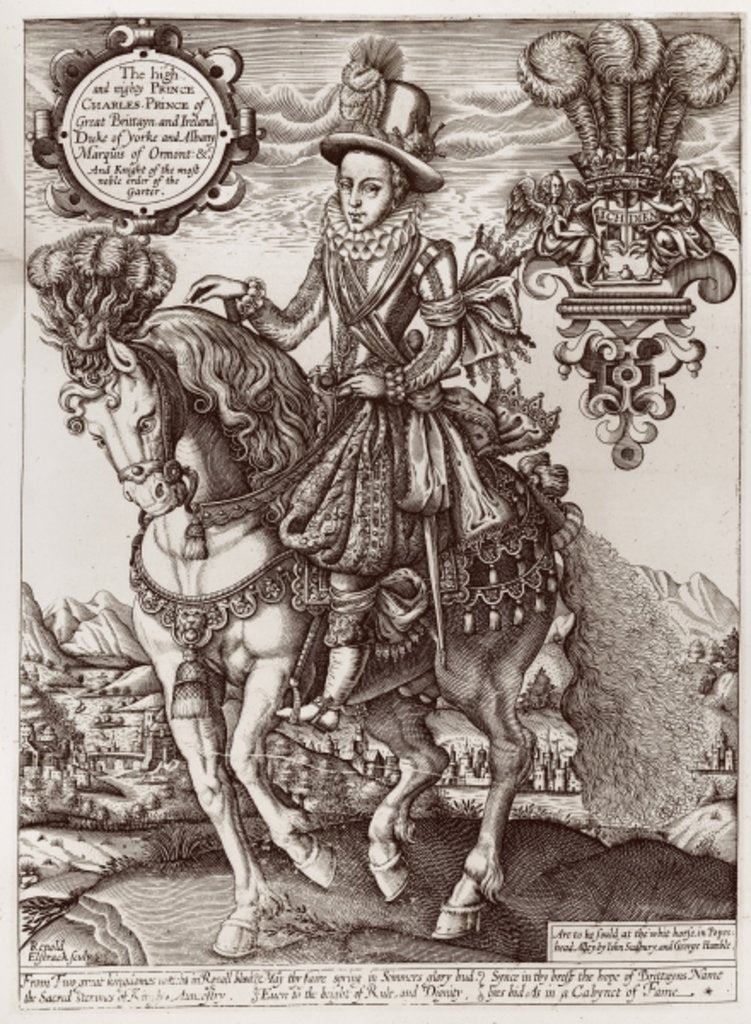 Detail of Charles I as Prince of Wales on Horseback by Renold Elstrack