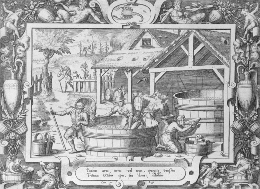 Detail of The Wine Harvest by French School