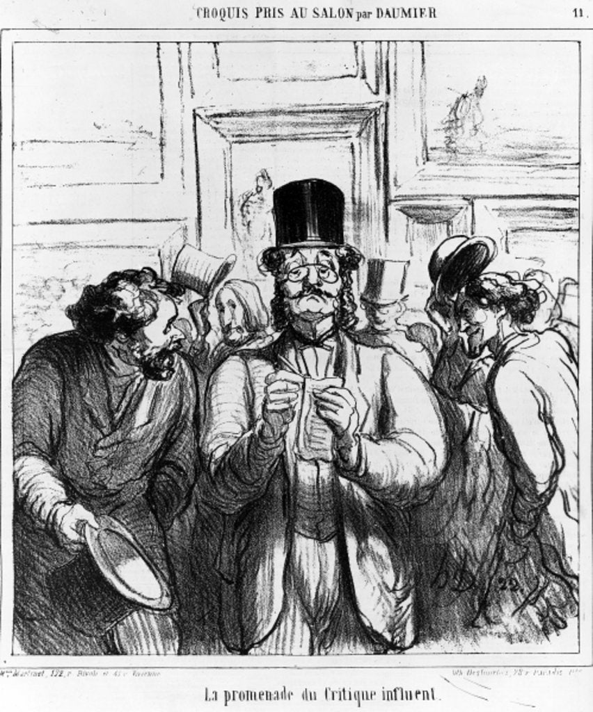 Detail of 'The Promenade of the Influential Critic' by Honore Daumier