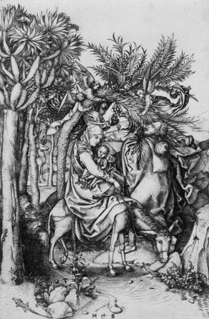 Detail of The Flight into Egypt by Martin Schongauer
