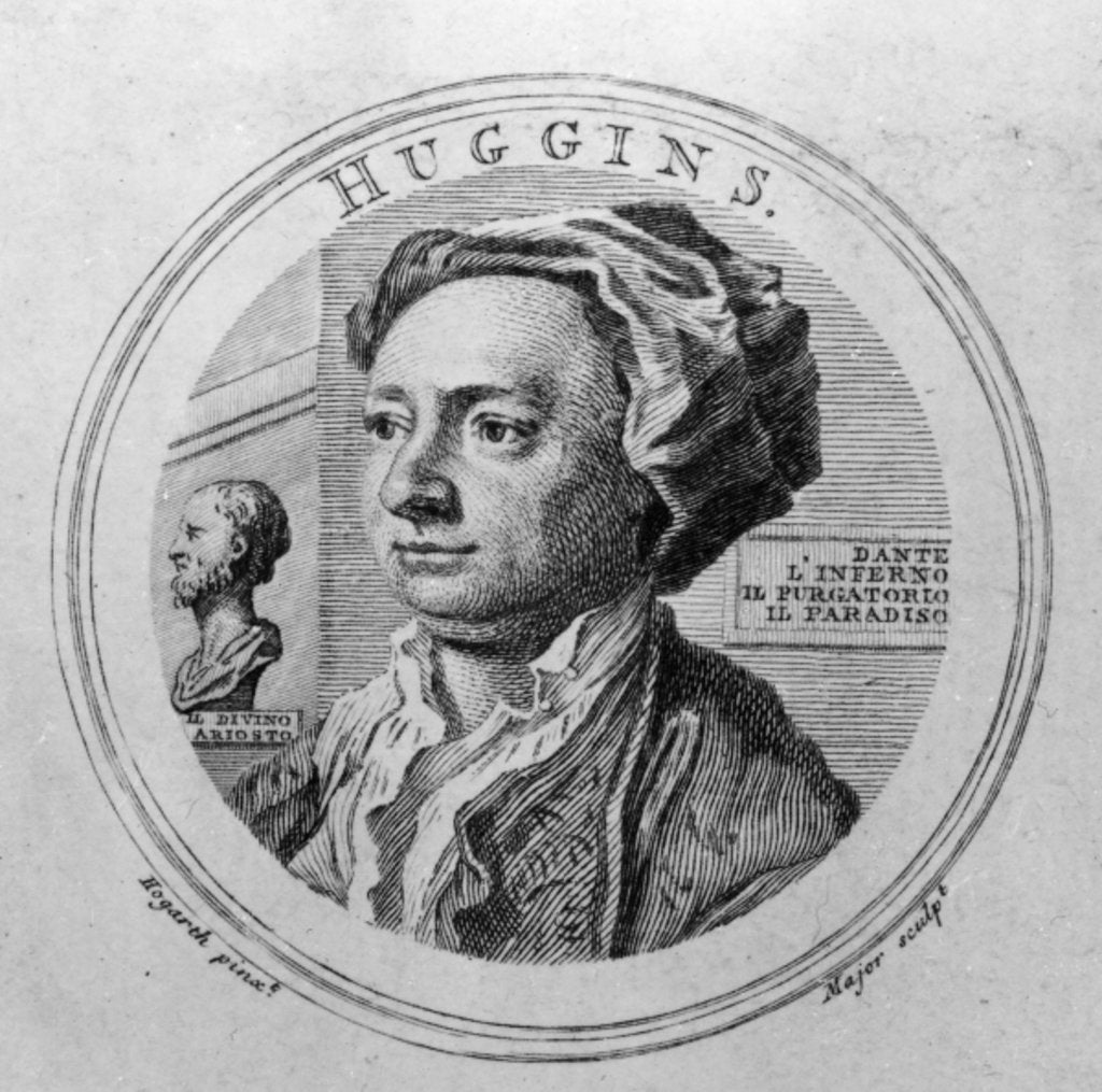 Detail of William Huggins by William Hogarth