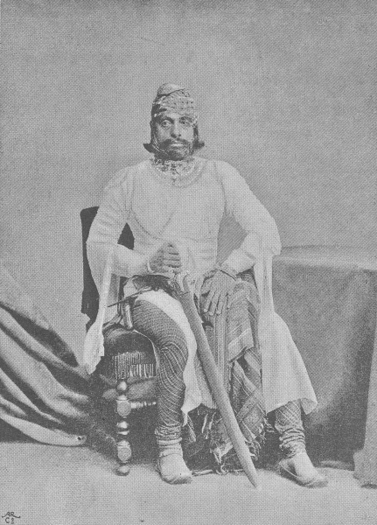 Detail of Maharaja Jaswant Singhji II of Jodhpur by English Photographer