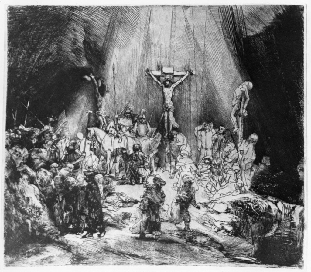 Detail of The Three Crosses by Rembrandt Harmensz. van Rijn