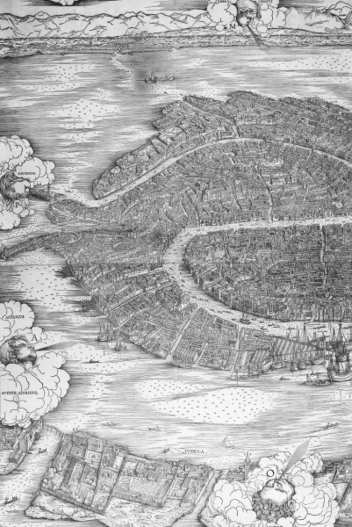 Detail of Grande Pianta Prospettica - Venice, c.1500 by Jacopo de' Barbari