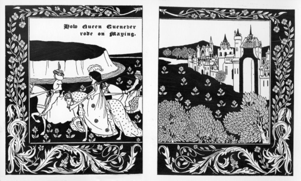 Detail of How Queen Guenever Rode on Maying, 1894 by Aubrey Beardsley