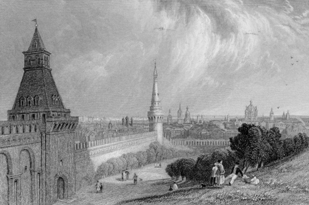 Detail of Moscow from the Esplanade of the Kremlin by Alfred Gomersal (after) Vickers