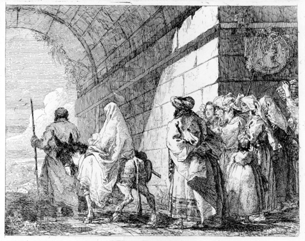 Detail of The Flight into Egypt, c.1750 by Giandomenico Tiepolo