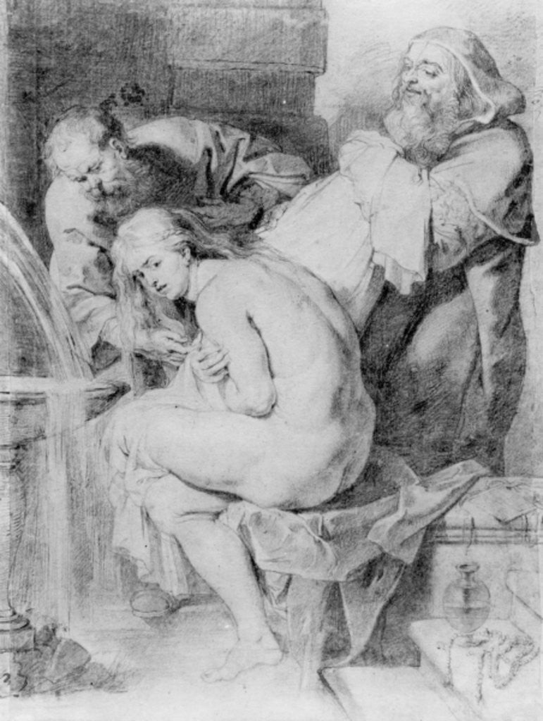 Detail of Susanna and the Elders, drawn by Lucas Vorsterman by Peter Paul Rubens