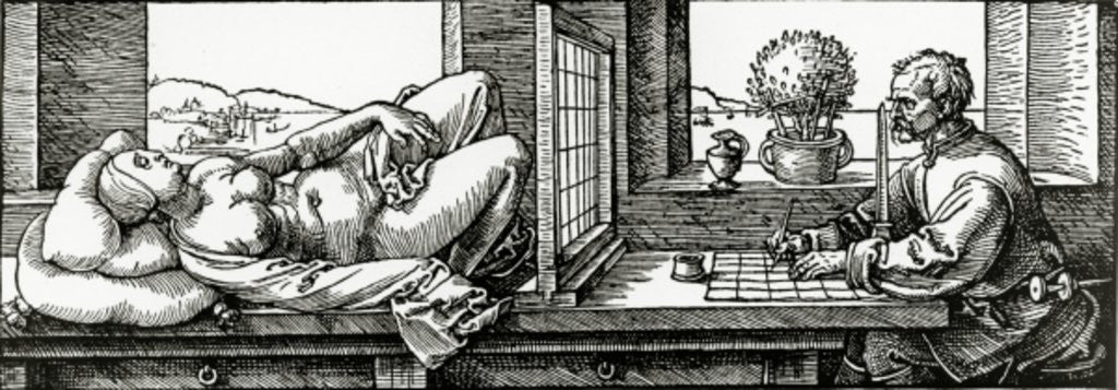 Detail of Illustration from Durer's 'Four Books on Measurement' by Albrecht Dürer or Duerer