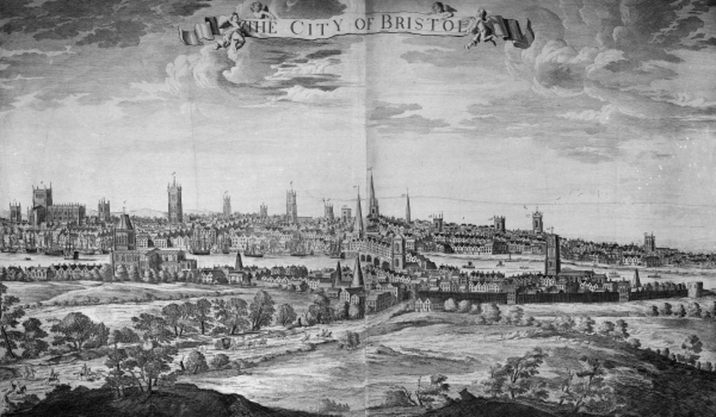 Detail of The City of Bristol, 1717 by Johannes Kip