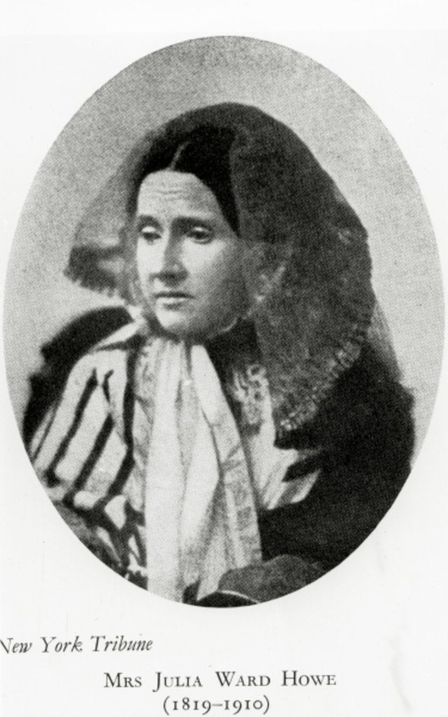 Detail of Mrs Julia Ward Howe, c.1860s by American Photographer