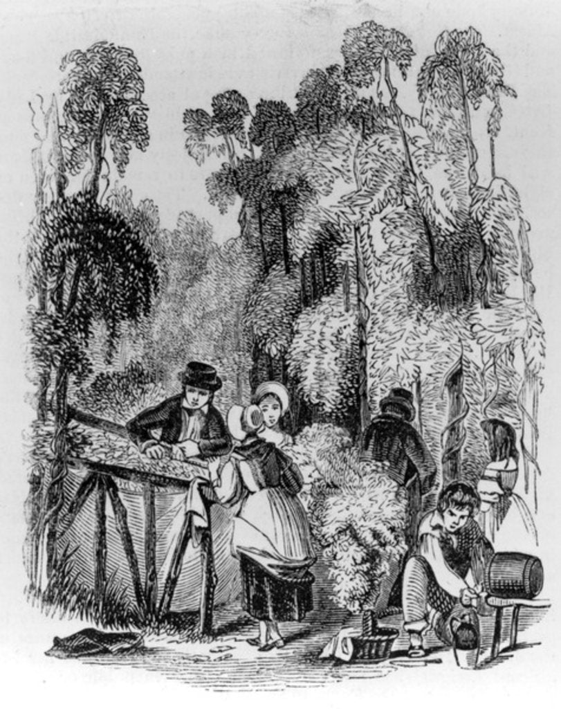 Detail of Hop Picking by English School