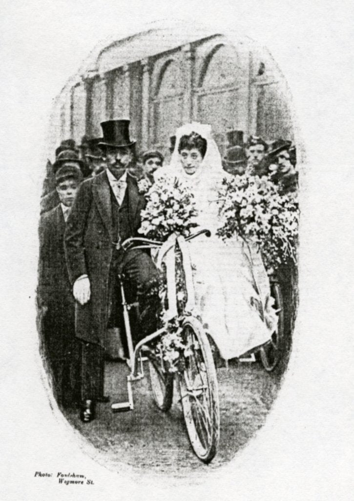 Detail of A Bicycle Wedding by English Photographer