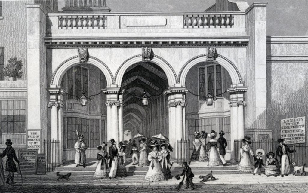 Detail of Burlington Arcade, Picadilly by Thomas Hosmer Shepherd
