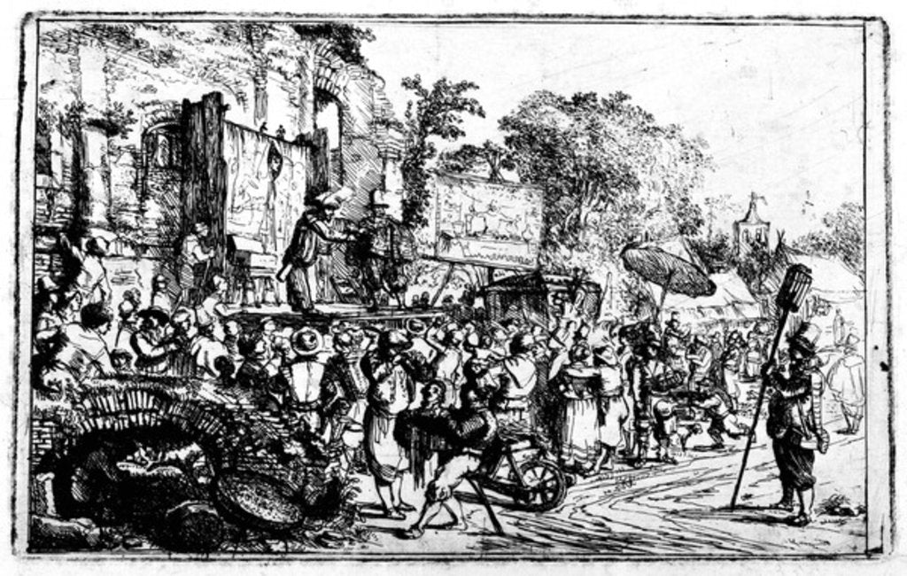 Detail of Country-fair with Two Charlatans, c.1640-80 by Constantin Daniel van Renesse
