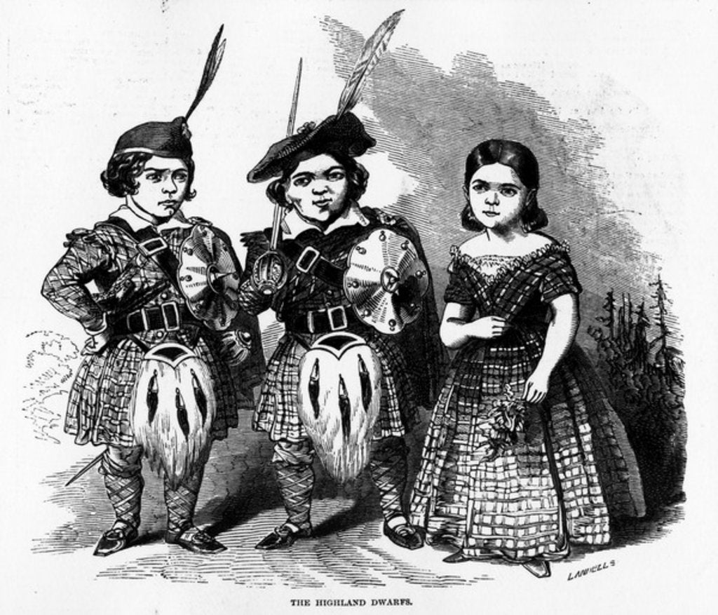 Detail of The Highland Dwarfs, published in 'The Illustrated London News', May 30 1846 by Ebenezer Landells