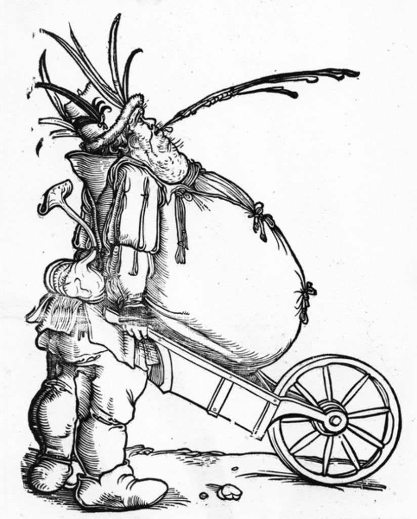 A Fat Man and a Wheelbarrow by Hans Weiditz