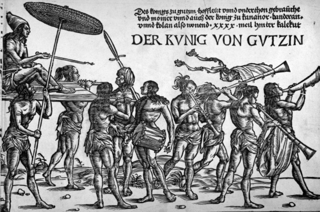 Detail of Der Kunig von Gutzin, print made by Georg Glockendon, 1511 by Hans Burgkmair