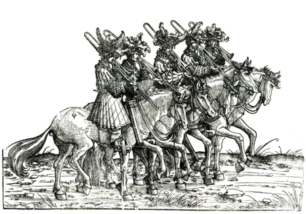 Detail of Five Musicians with Trombones by Albrecht Altdorfer