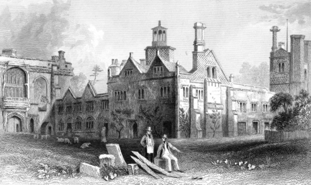 Detail of St. Osyth's Priory, Essex by William Henry Bartlett