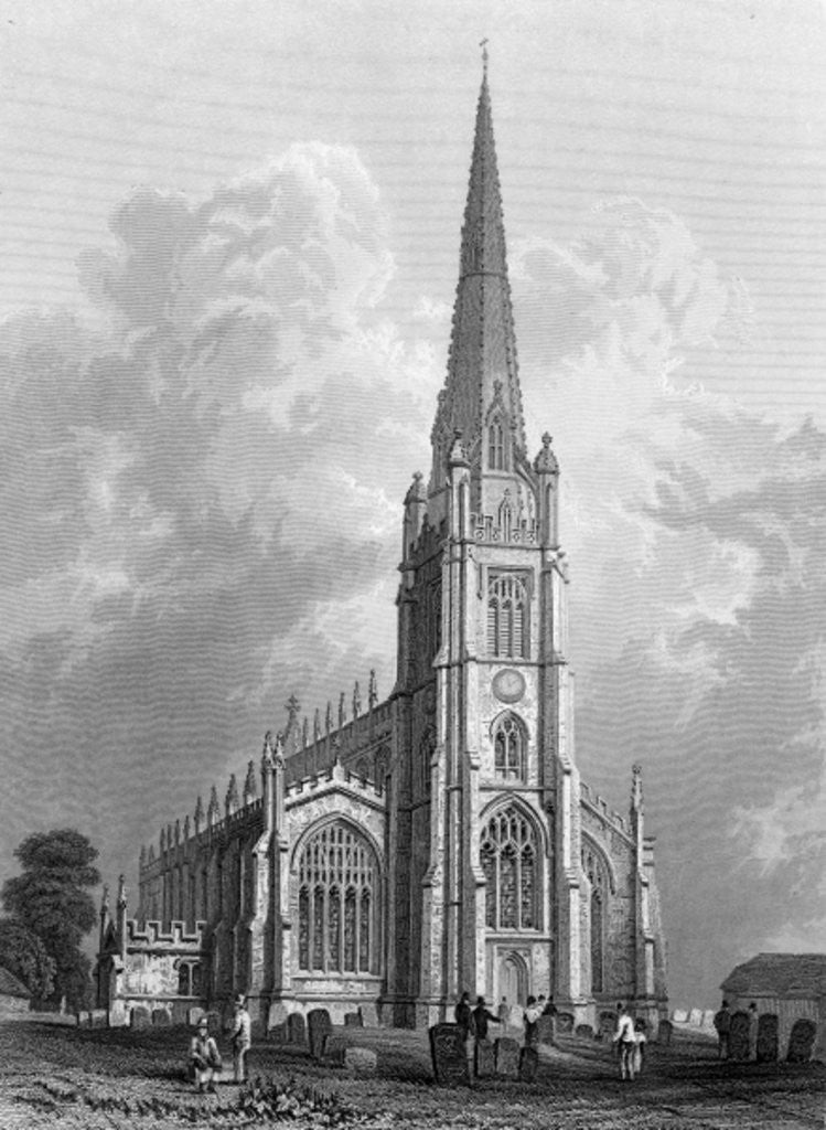 Detail of Church of St. Mary the Virgin, Saffron Walden by William Henry Bartlett