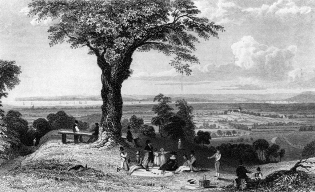 Detail of Scene from Laindon Hill, near Horndon, Essex by William Henry Bartlett